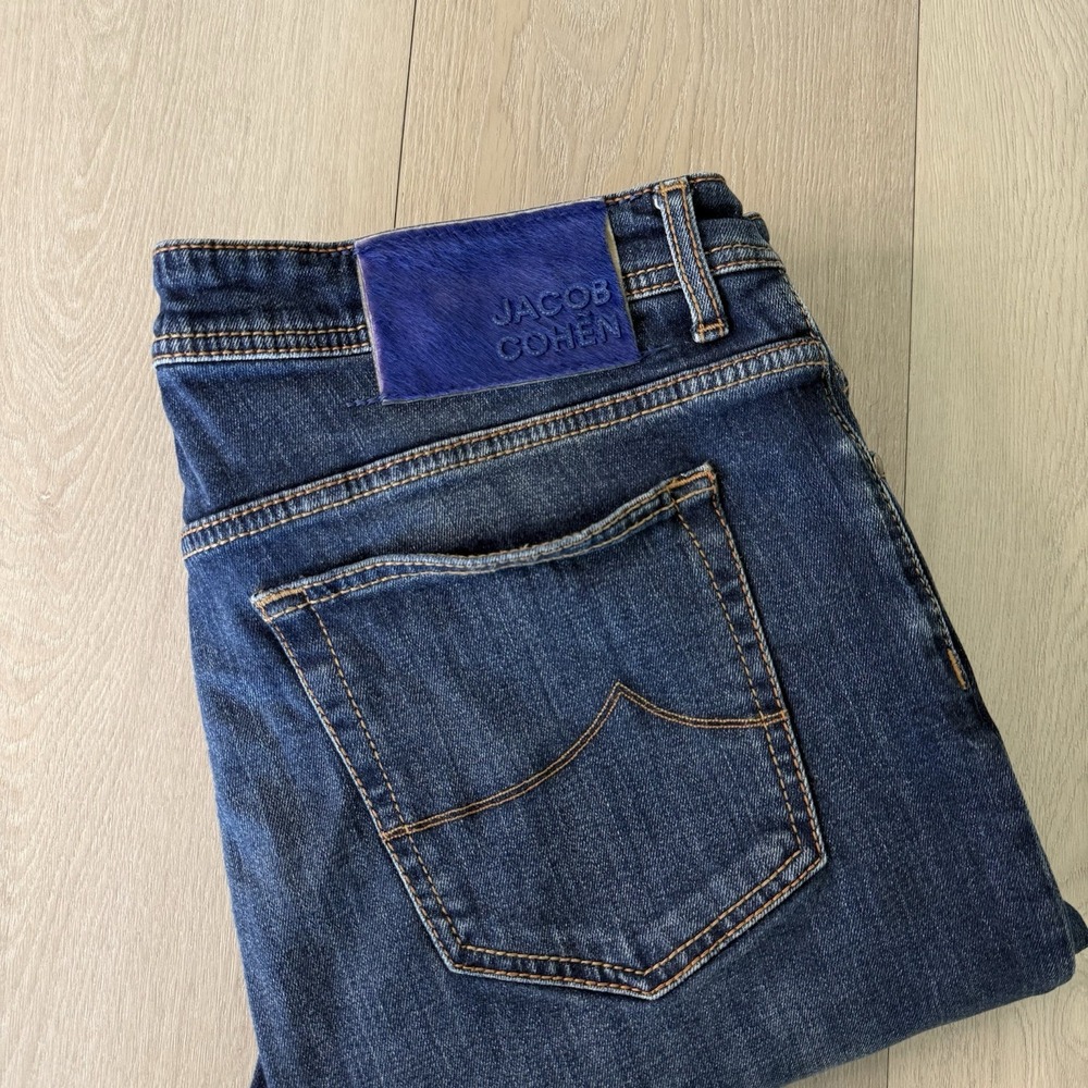 Jacob Cohen Jeans Blue Bard Slim Fit Straight Italian Luxury Denim Men's 38x36